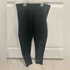 Adidas Kids Leggings with Bold Logo - Black